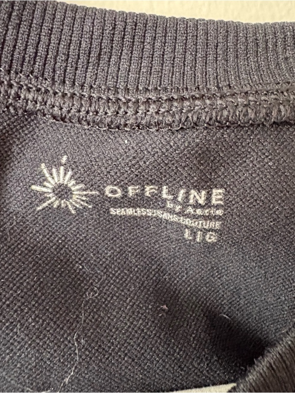 🌸3/$20🌸 aerie Black Crop Top - Picture 2 of 3